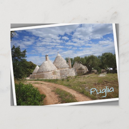 Trulli-huizen in Puglia/Apulië Briefkaart (Voorkant)