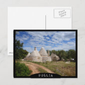 Trulli-huizen in Puglia/Apulië Briefkaart (Voorkant / Achterkant)