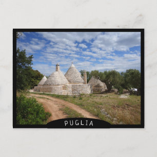 Trulli-huizen in Puglia/Apulië Briefkaart