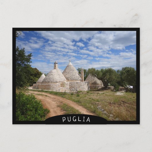 Trulli-huizen in Puglia/Apulië Briefkaart (Voorkant)