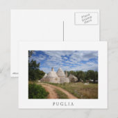 Trulli-huizen in Puglia/Apulië Briefkaart (Voorkant / Achterkant)