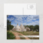 Trulli-huizen in Puglia/Apulië Briefkaart (Voorkant / Achterkant)