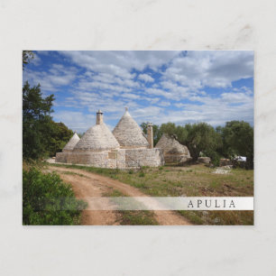 Trulli-huizen in Puglia/Apulië Briefkaart