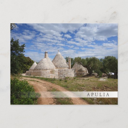Trulli-huizen in Puglia/Apulië Briefkaart (Voorkant)