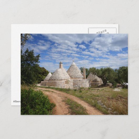 Trulli-huizen in Puglia/Apulië Briefkaart (Voorkant / Achterkant)
