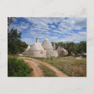 Trulli-huizen in Puglia/Apulië Briefkaart