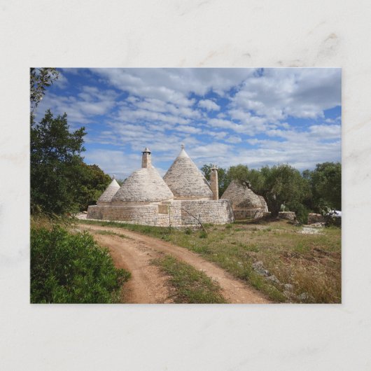 Trulli-huizen in Puglia/Apulië Briefkaart (Voorkant)