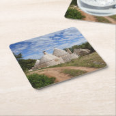Trulli-huizen in Puglia/Apulië Kartonnen Onderzetters (Schuin)
