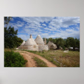 Trulli-huizen in Puglia/Apulië Poster (Voorkant)