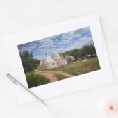 Trulli-huizen in Puglia/Apulië Rechthoekige Sticker (Envelop)