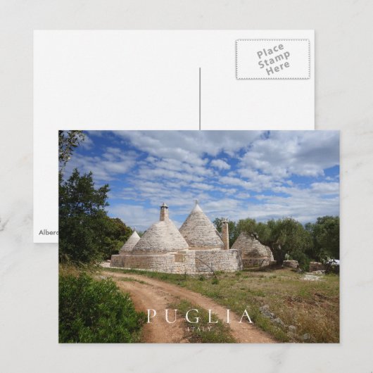 Trulli-woningen in Puglia, Italië Briefkaart (Voorkant / Achterkant)