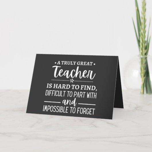Truly Great Teacher Feestdagen Kaart (Voorkant)