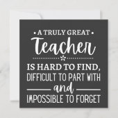 Truly Great Teacher Kaart (Voorkant)