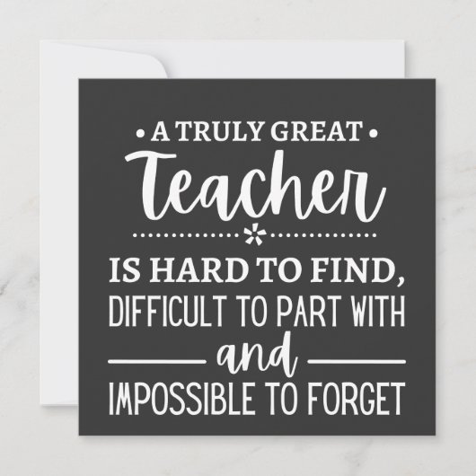 Truly Great Teacher Kaart (Voorkant)