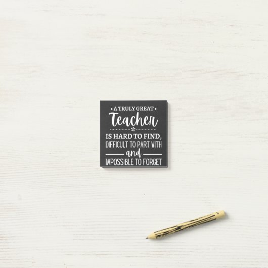 Truly Great Teacher Post-it® Notes (Op bureau)