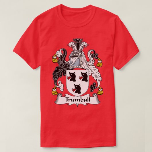 Trumbull Coat of Arms Family Crest T-shirt (Design voorkant)