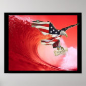 Trump2020 Red Wave met grondwet Poster (Voorkant)