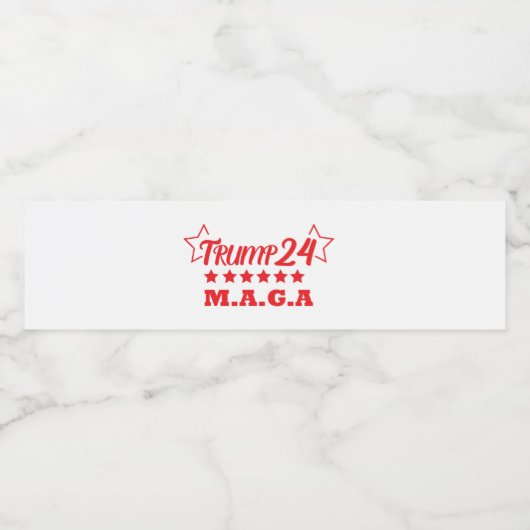 Trump24 ontwerp waterfles etiket (Enkel label)