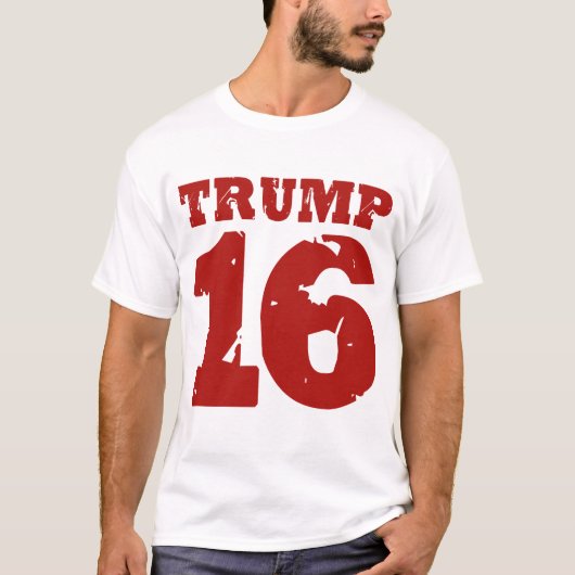 Trump 16 Campaign Jersey - Onderdruk T-shirt (Voorkant)