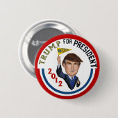 Trump 2012 ronde button 5,7 cm (Voorkant /achterkant)