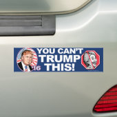 Trump 2016 bumpersticker (Op auto)