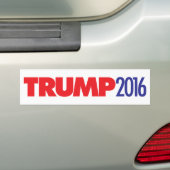 Trump 2016 bumpersticker (Op auto)