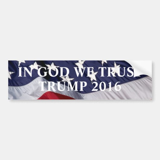 TRUMP 2016-Bumpersticker Bumpersticker (Voorkant)
