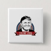 Trump 2016 Campaign Banner Vierkante Button 5,1 Cm (Voorkant)