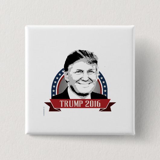 Trump 2016 Campaign Banner Vierkante Button 5,1 Cm (Voorkant)