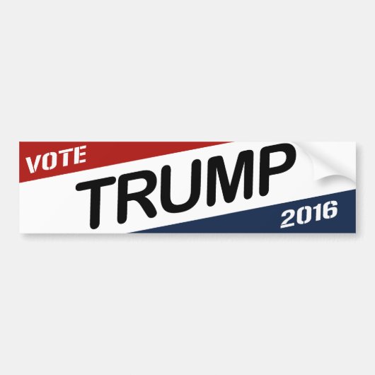 Trump 2016 Diagonal Campaign Bumpersticker -.png (Voorkant)