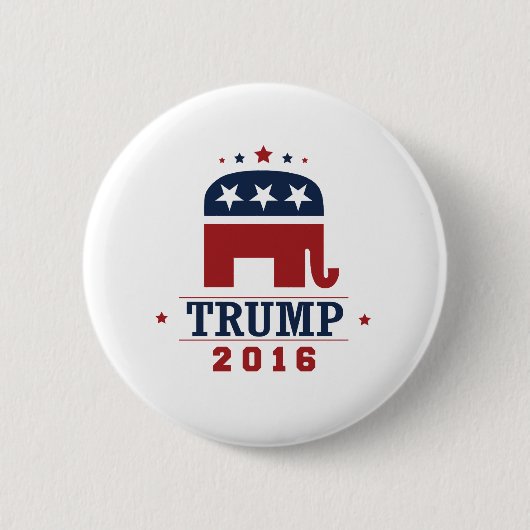 Trump 2016 GOP Elephant Design Ronde Button 5,7 Cm (Voorkant)
