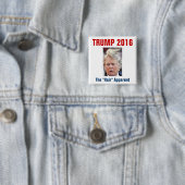 Trump 2016: Het "haar"-scherm Vierkante Button 5,1 Cm (In situ)