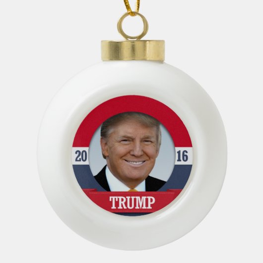 Trump 2016 keramische bal ornament (Voorkant)