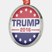 Trump 2016 metalen ornament (Links)