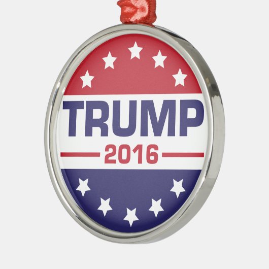 Trump 2016 metalen ornament (Links)