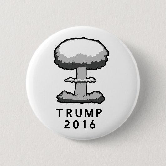 Trump 2016 Nuclear Mushroom Cloud Ronde Button 5,7 Cm (Voorkant)