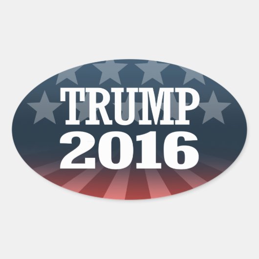 TRUMP 2016 OVALE STICKER (Voorkant)