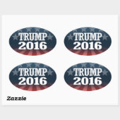 TRUMP 2016 OVALE STICKER (Vel)
