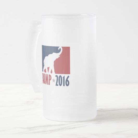 Trump 2016 Pro GOP Candidate Design Matglas Bierpul (Voorkant links)