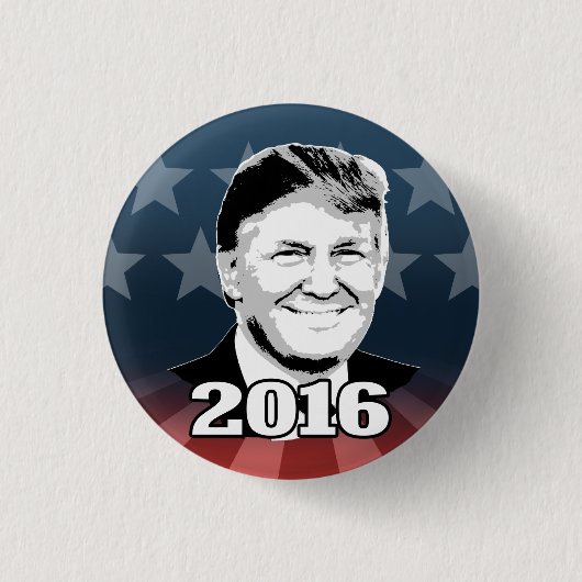 Trump 2016 ronde button 3,2 cm (Voorkant)