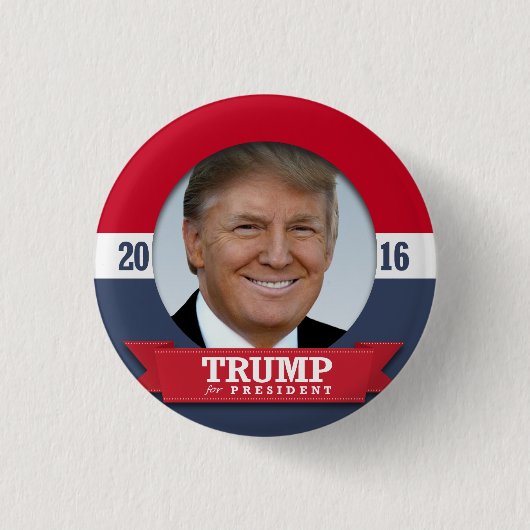 Trump 2016 ronde button 3,2 cm (Voorkant)