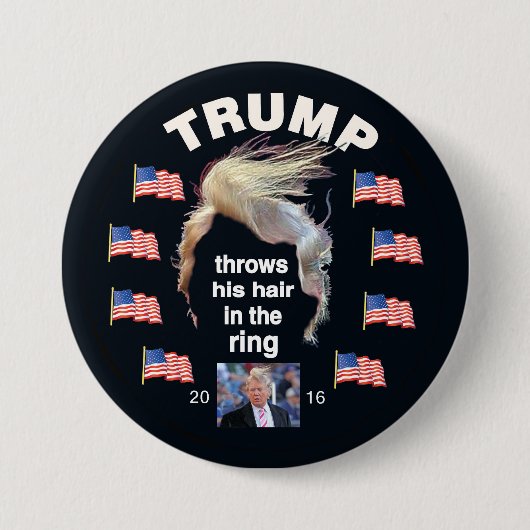 Trump 2016 ronde button 7,6 cm (Voorkant)