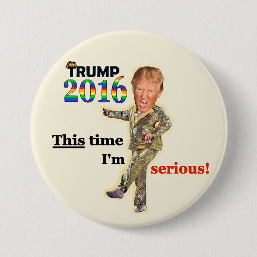 Trump 2016 ronde button 7,6 cm (Voorkant)
