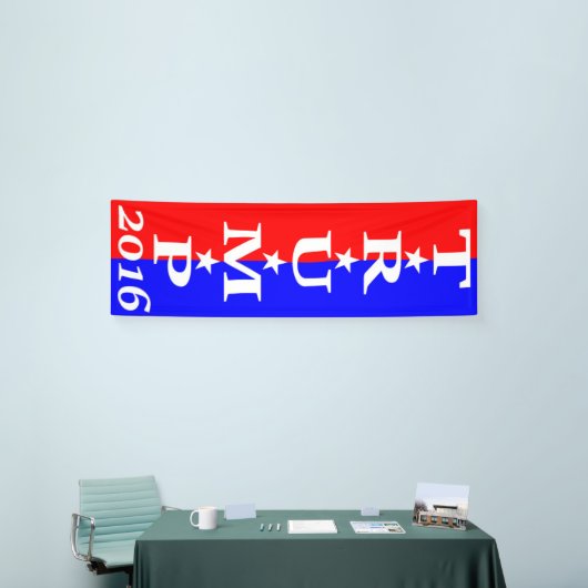 TRUMP 2016 - Rood, wit en blauw Spandoek (Beurs)