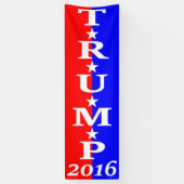 TRUMP 2016 - Rood, wit en blauw Spandoek (Verticaal)