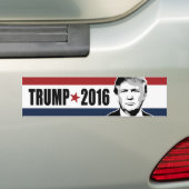 Trump 2016 Star Red White en Blue Bumper - copy.p Bumpersticker (Op auto)