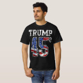 Trump 2020 45 kwadraat exponent pro-Trump T-shirt (Voorkant volledig)