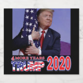 Trump 2020 - 4 jaar meer bier etiket (Enkel label)