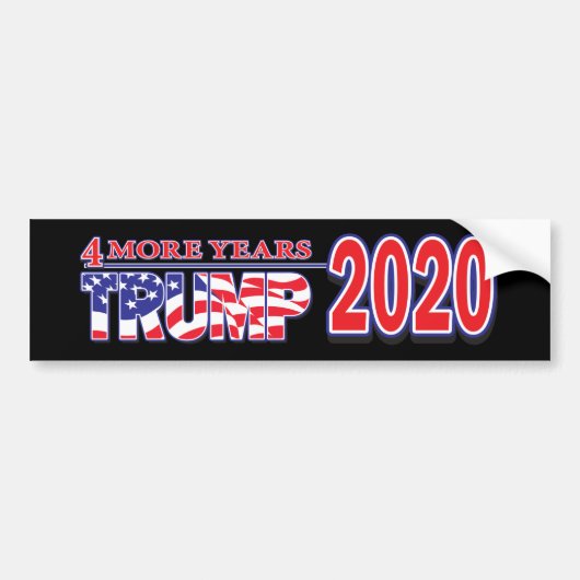 Trump 2020 4 Meer jaren Bumpersticker (Voorkant)