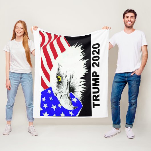 Trump 2020 American Eagle Donald Trump Fleece Deken (In situ)
